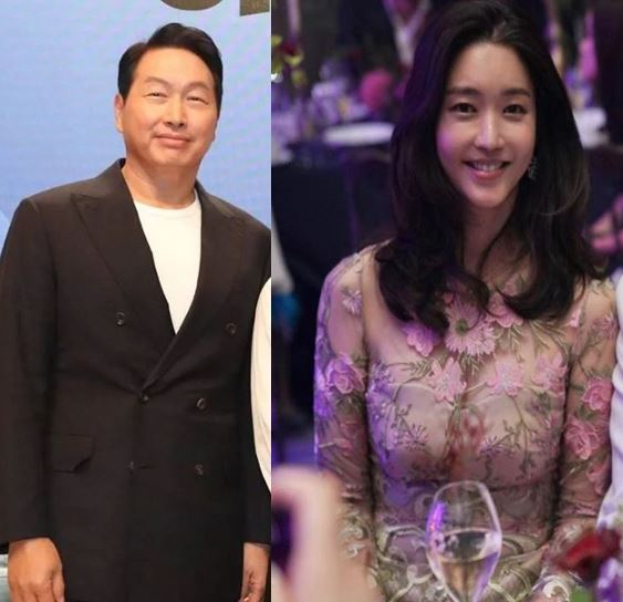(좌)최태원회장 (우)김희영이사장 = 인스타그램 캡쳐